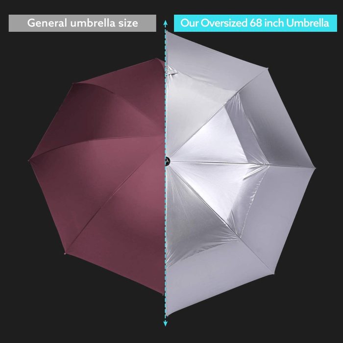 Custom umbrella 68inch Golf Umbrella UV Protection Extra Large Oversized He - Image 6