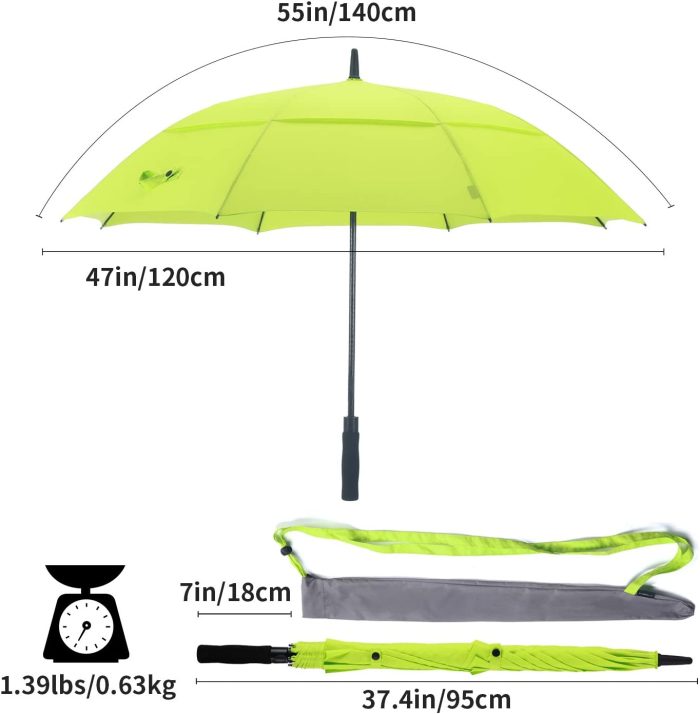 Custom umbrella Golf Umbrella Windproof Double Canopy UV Umbrella UPF 50+ A - Image 7