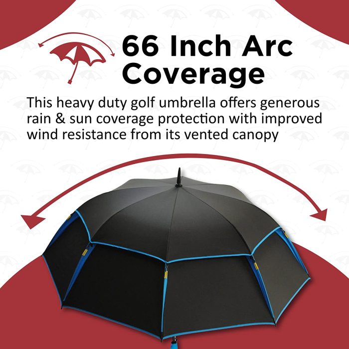 Custom umbrella Greg Norman 66 Inch Golf Umbrella  Automatic Compact  Fiber - Image 6