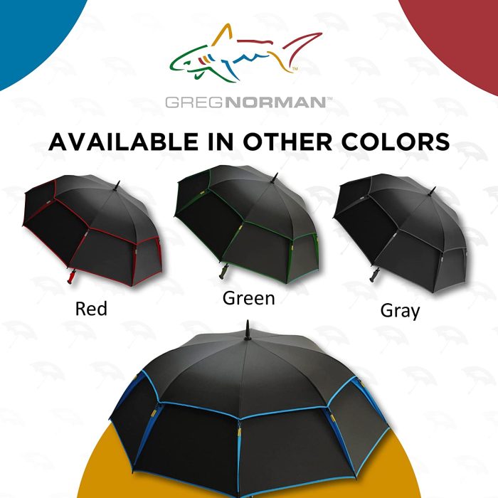 Custom umbrella Greg Norman 66 Inch Golf Umbrella  Automatic Compact  Fiber - Image 7