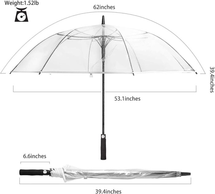 Custom Wedding Umbrellas Clear Golf Umbrella  Large Windproof Umbrella Automatic - Image 2