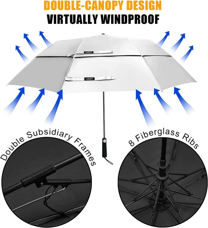 Custom umbrella 62 Inch Portable UV Protection Large Golf Umbrella Automati - Image 5