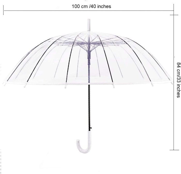 Custom Wedding Umbrellas Large Windproof Clear Bubble Travel Umbrella Automatic - Image 2