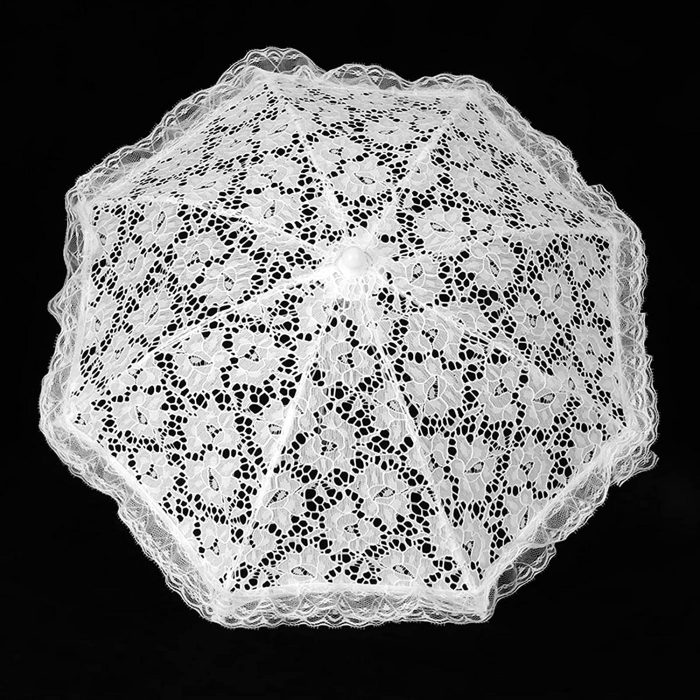 Custom Wedding Umbrellas Lace Umbrella  Wedding White Decoration Umbrella Vintag - Image 8