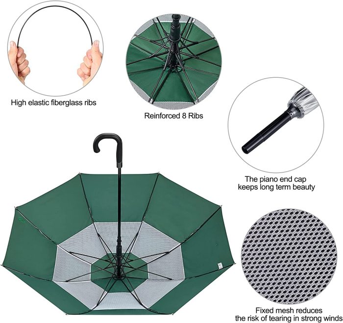 Custom umbrella UPF 50+ 52 Inch UV Protection Umbrella  Automatic Open Hook - Image 3