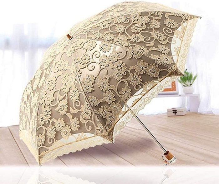 Custom Wedding Umbrellas Ladies Lace Parasol Umbrella Anti-UV Protection Sun Sha - Image 5