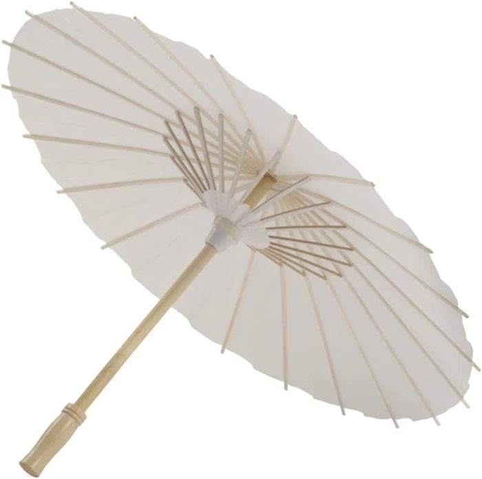 Custom Wedding Umbrellas Paper Umbrella Paper Parasol White Classical Rainproof