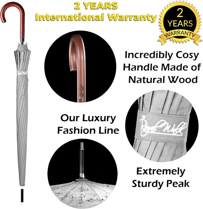 Custom umbrella Windproof Large Umbrella for Rain 54 Inch Automatic Open fo - Image 2