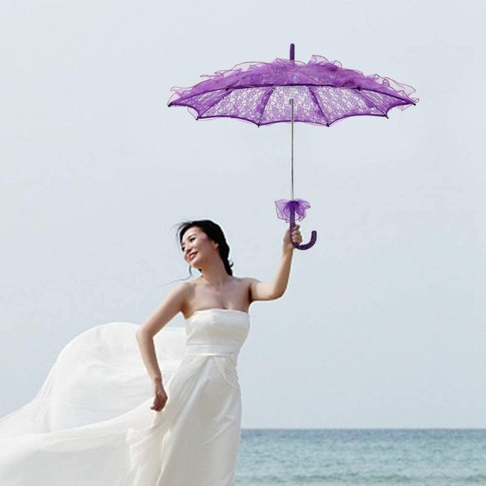 Custom Wedding Umbrellas Lace Umbrella  Bridal Lace Parasol Lace Umbrella  Hand - Image 3