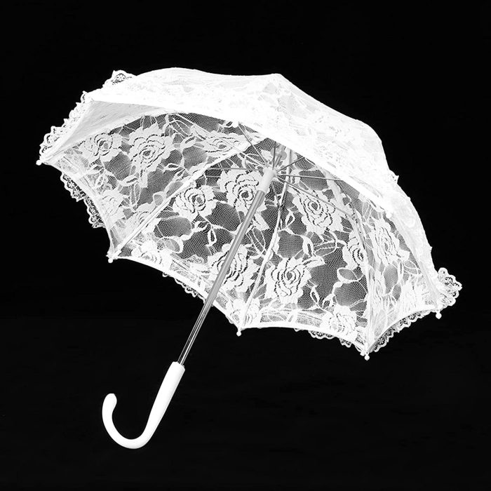 Custom Wedding Umbrellas Lace Umbrella  Umbrella Props White Lace Parasol Umbrel - Image 2