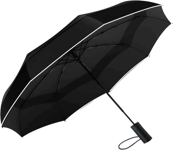 Custom umbrella Compact Travel Umbrella  Windproof Collapsible 10 RIBS Auto