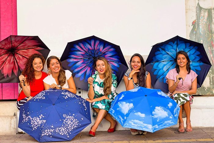 Compact Umbrella | UV Umbrella | Umbrellas for Women by Logo parasol Umbrellas With Your Brand | Sun Umbrella Rain | Som - Image 8