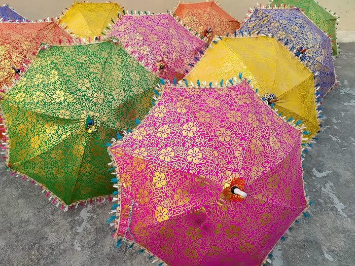 Custom Wedding Umbrellas LOT Of 5 PC Indian Wedding Decorative Umbrella Lot Flow - Image 4