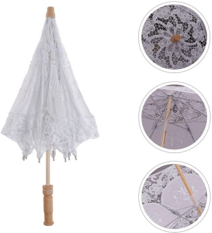 Custom Wedding Umbrellas Lace Umbrella Parasols Wedding Bridal Parasol Vintage B - Image 6