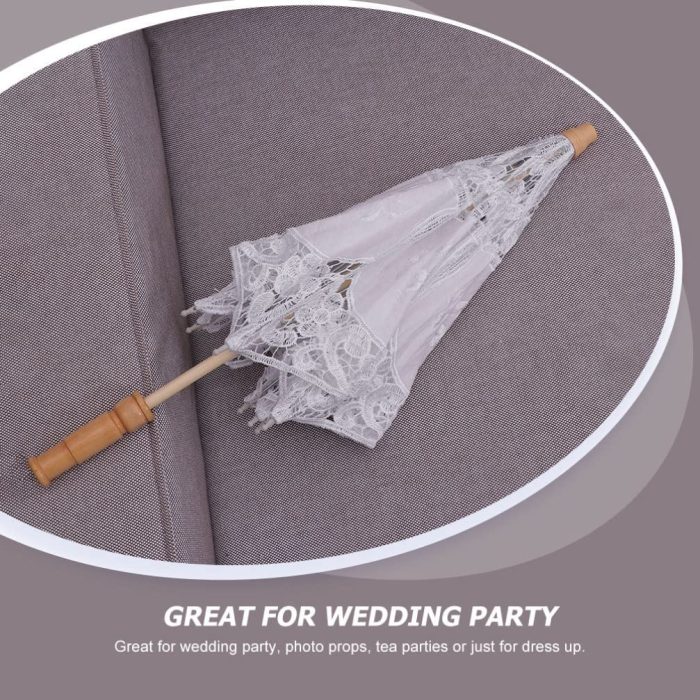 Custom Wedding Umbrellas Lace Umbrella Parasols Wedding Bridal Parasol Vintage B - Image 7