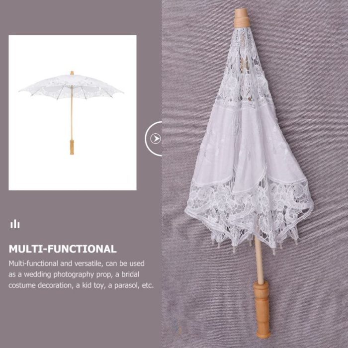 Custom Wedding Umbrellas Lace Umbrella Parasols Wedding Bridal Parasol Vintage B - Image 8