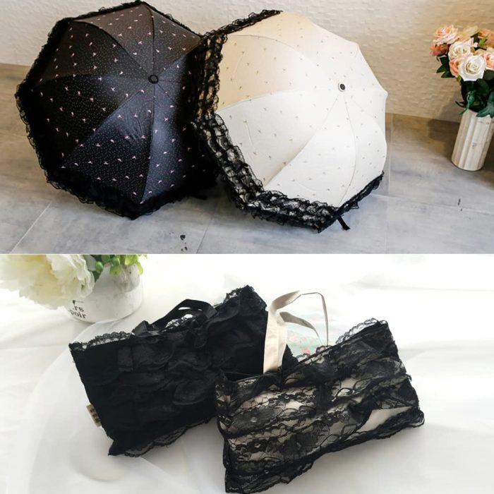 Custom Wedding Umbrellas Parasol Lace Umbrella Wedding Decoration Foldable Rainp - Image 5