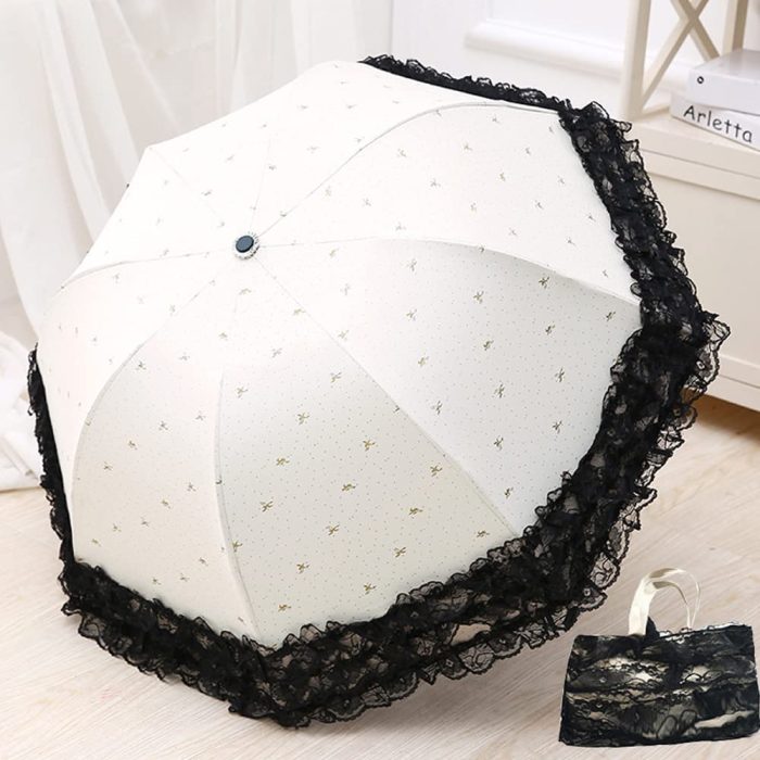 Custom Wedding Umbrellas Parasol Lace Umbrella Wedding Decoration Foldable Rainp - Image 6