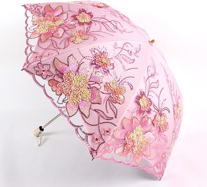 Custom Wedding Umbrellas Flower Lace Parasols for Wedding Party Lace Bridal Umbr - Image 3