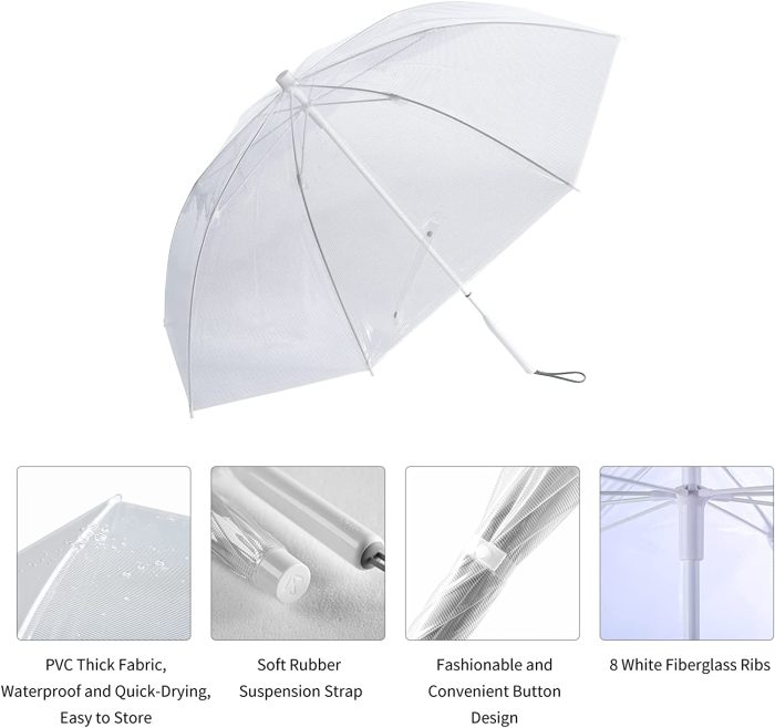 Custom Wedding Umbrellas Clear Umbrella Wedding for Rain Bubble Umbrella Dome Ra - Image 2