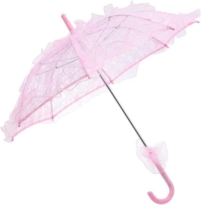 Custom Wedding Umbrellas Pink Lace Umbrella Parasol Vintage Wedding Bridal Umbre - Image 7