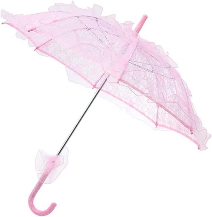 Custom Wedding Umbrellas Pink Lace Umbrella Parasol Vintage Wedding Bridal Umbre - Image 8