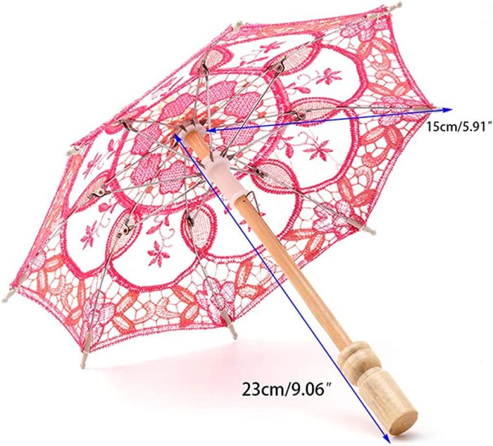 Custom Wedding Umbrellas Hotsale Parasol Umbrella Embroidered Lace for Bridal We - Image 2