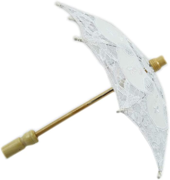 Custom Wedding Umbrellas Hotsale Parasol Umbrella Embroidered Lace for Bridal We - Image 4