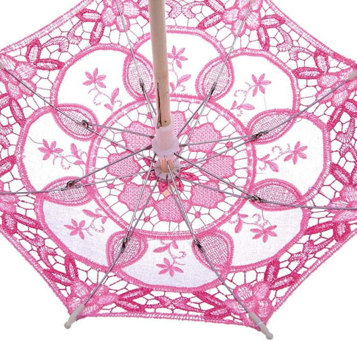 Custom Wedding Umbrellas Hotsale Parasol Umbrella Embroidered Lace for Bridal We - Image 8