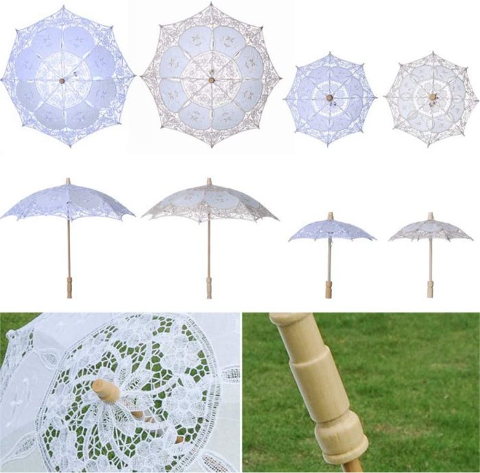 Custom Wedding Umbrellas Lace Umbrella Parasol Vintage Wedding Bridal Umbrella f - Image 9