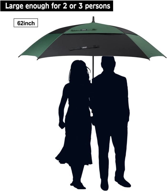 Custom umbrella Extra Large Golf Umbrella 62/68 inch Vented Square Umbrella - Image 9