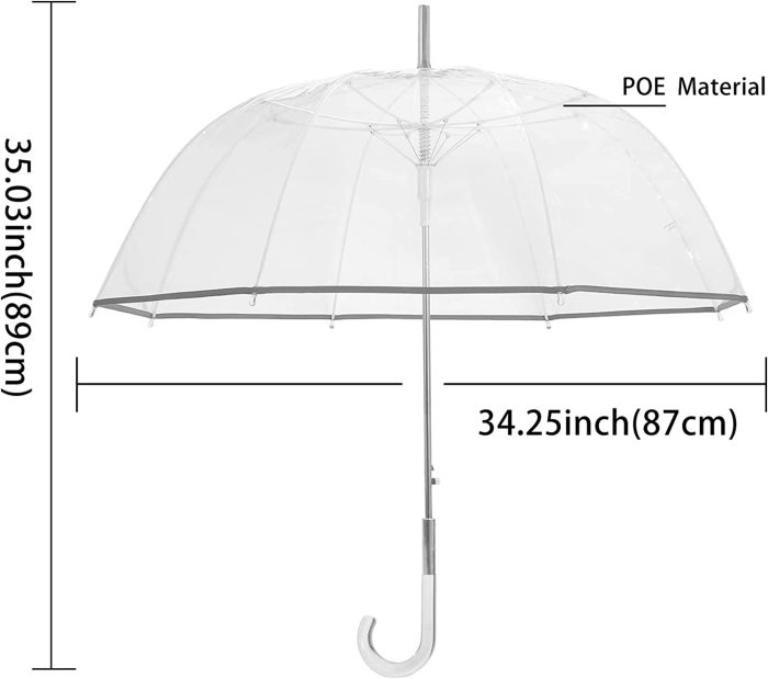 Custom Wedding Umbrellas Clear Bubble Umbrellas Large Transparent Dome Windproof - Image 2