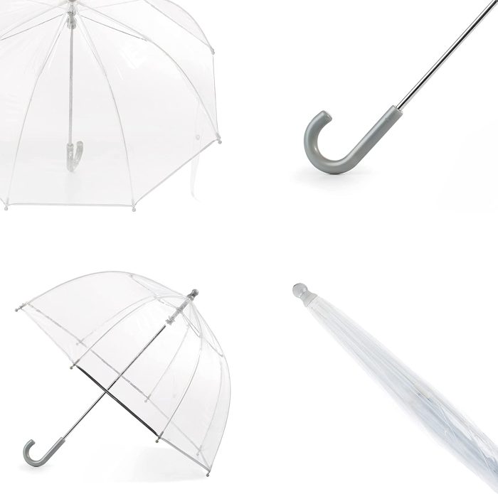 Custom Wedding Umbrellas Kid's Bubble Umbrella with Easy Grip Handle  Clear - Image 3