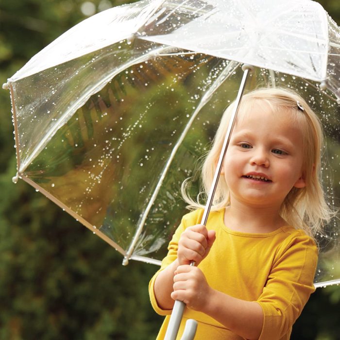 Custom Wedding Umbrellas Kid's Bubble Umbrella with Easy Grip Handle  Clear - Image 4