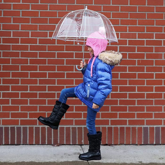 Custom Wedding Umbrellas Kid's Bubble Umbrella with Easy Grip Handle  Clear - Image 6