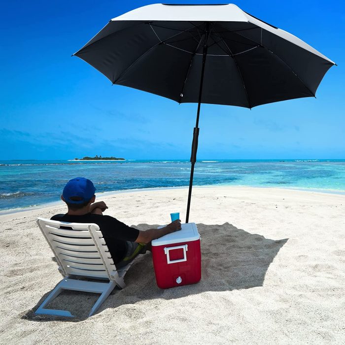 Custom umbrella Vented UV Golf/Beach Umbrella 68 Arc  Auto Open Oversize E" - Image 9