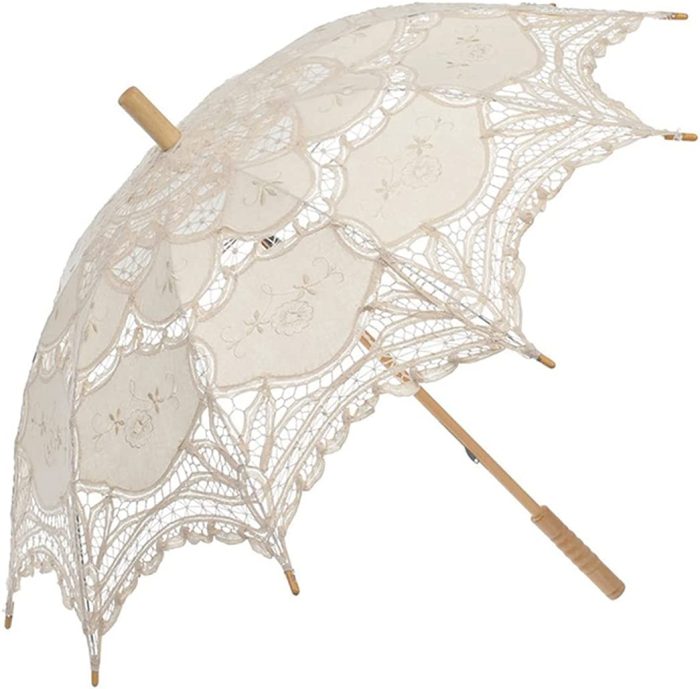 Custom Wedding Umbrellas Ivory Lace Parasol Umbrella Vintage Wedding Bridal Lace