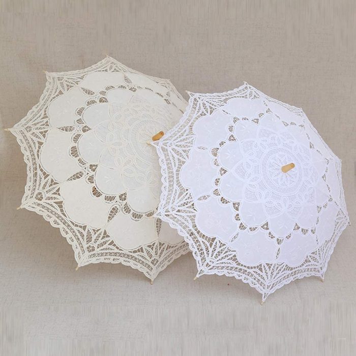 Custom Wedding Umbrellas Ivory Lace Parasol Umbrella Vintage Wedding Bridal Lace - Image 7