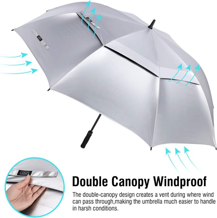 Custom umbrella 72 Inch Huge Golf Umbrella UV Protection Auto Open Windproo - Image 6