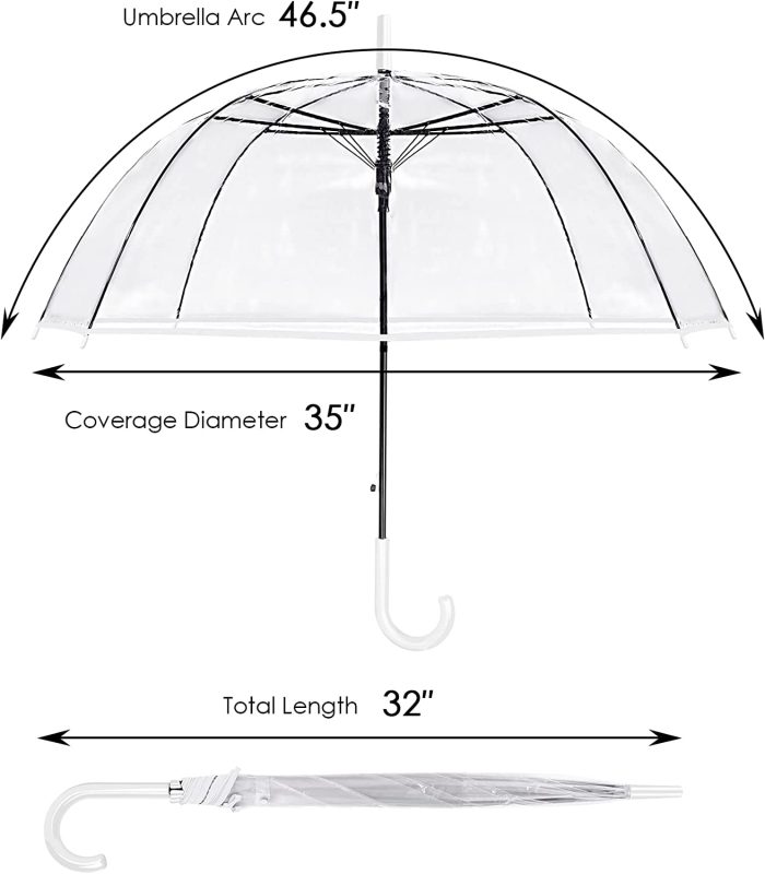 Custom Wedding Umbrellas Clear Umbrella  Wedding Rain Transparent Bulk Umbrella - Image 2