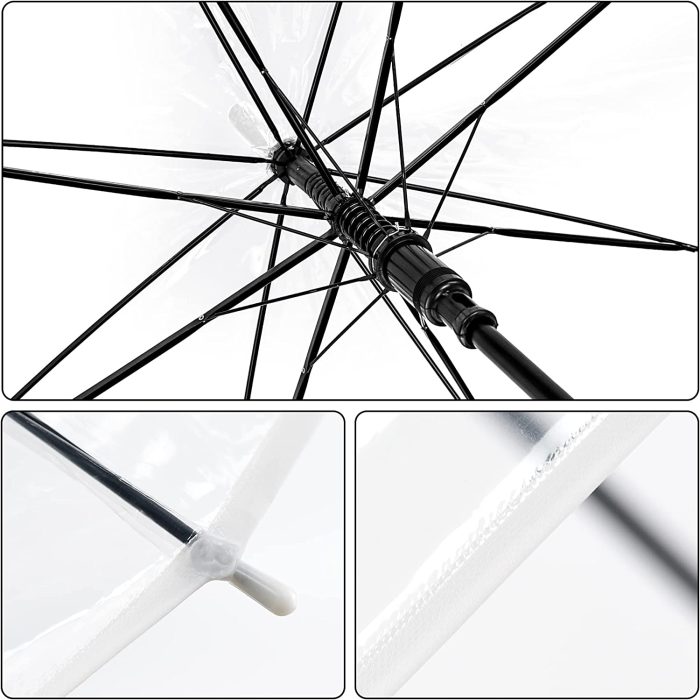 Custom Wedding Umbrellas Clear Umbrella  Wedding Rain Transparent Bulk Umbrella - Image 4