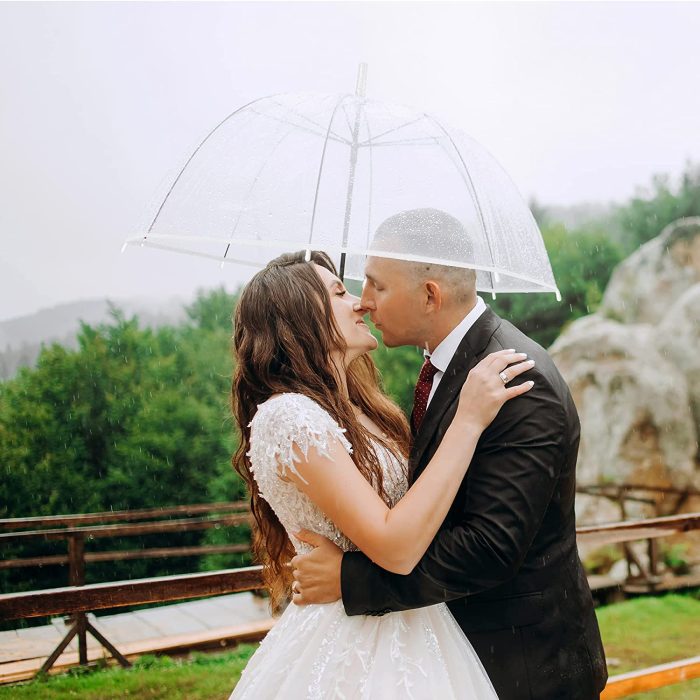 Custom Wedding Umbrellas Clear Umbrella  Wedding Rain Transparent Bulk Umbrella - Image 6