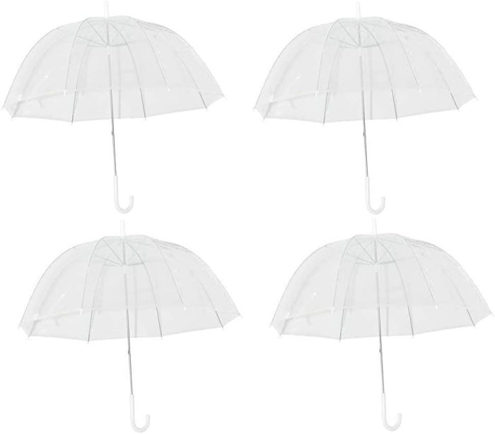 Custom Wedding Umbrellas Clear Bubble Umbrella. Set of 4