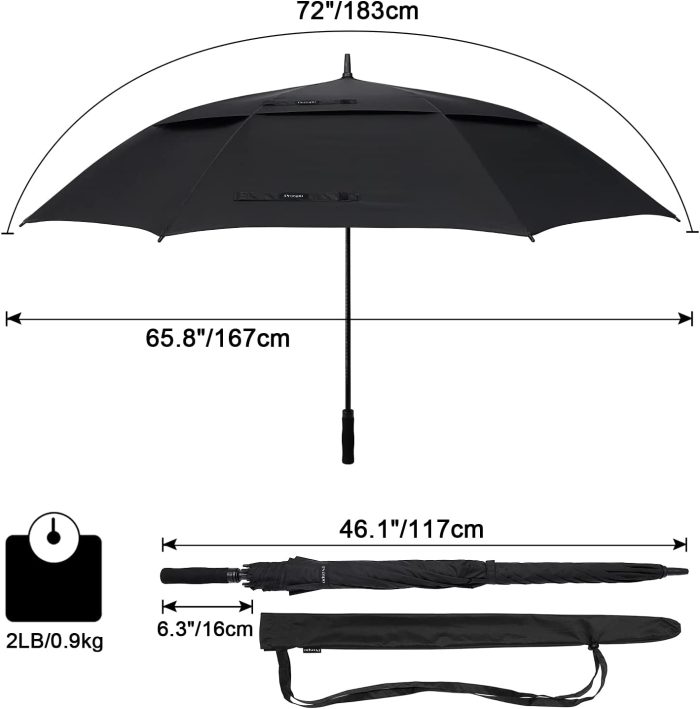 Custom umbrella 72 Inch Huge Golf Umbrella  Windproof Large Umbrella  Autom - Image 2