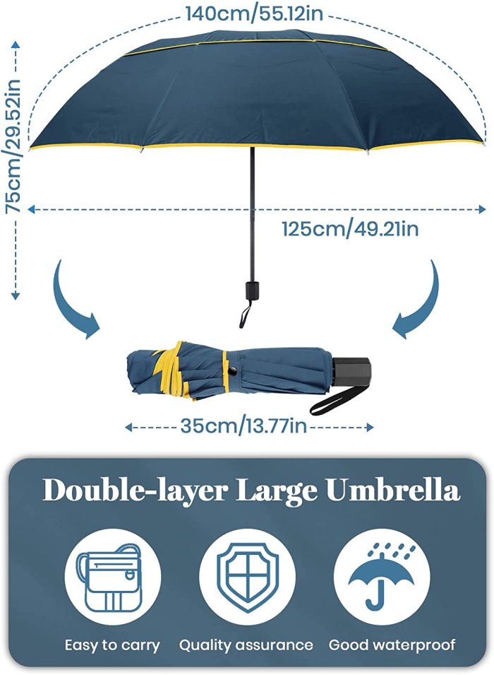 Custom umbrella Extra Large Golf Umbrella Folding Umbrella Rainproof Compac - Image 2